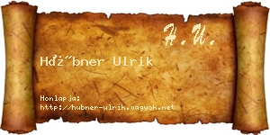 Hübner Ulrik névjegykártya